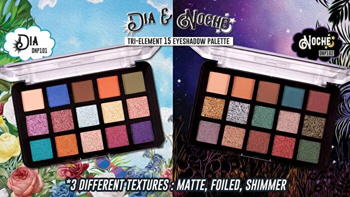 Dia & Noche Tri-Element 15 Pigment Palette - 5 Types - #DNP102 Noche