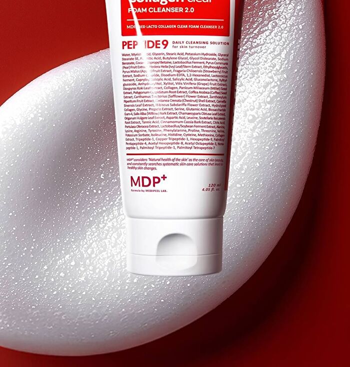 MDP+ Red Lacto Collagen Clear Foam Cleanser 2.0 - 120ml