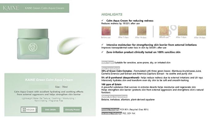 Green Calm Aqua Cream Mini - 10ml