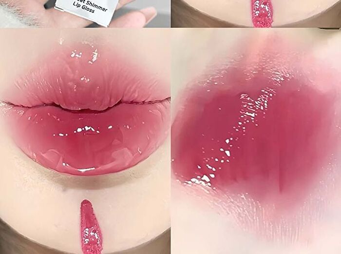 Cute Cat Water Glow Lip Gloss - 4 Colors - 01# Strawberry Pink - 2g