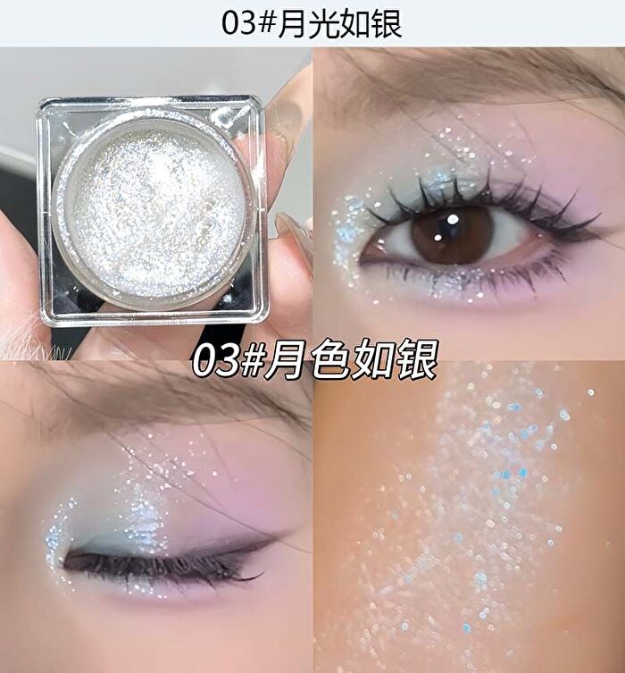 Shattered Diamond Hydrating Liquid Highlighter - 6 Colors - 03# Moonlight Silver Blue - 4g