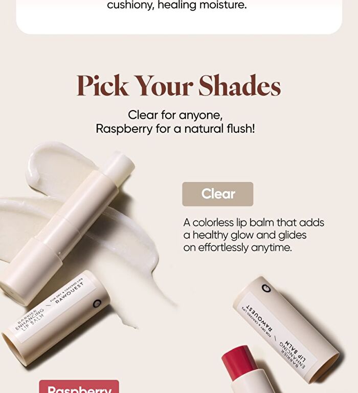 Rawquest Barrier Enhancing Lip Balm - 2 Colors - Clear