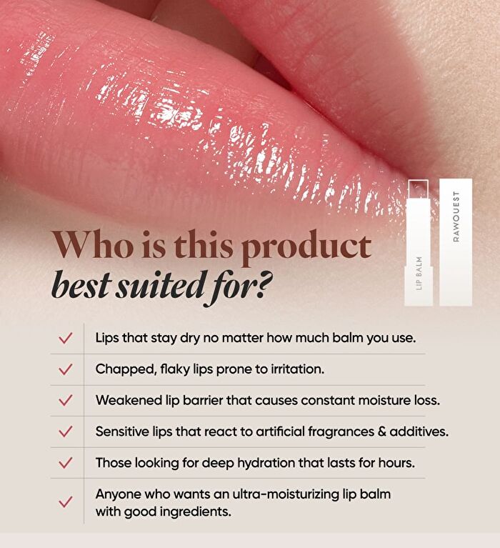 Rawquest Barrier Enhancing Lip Balm - 2 Colors - Raspberry