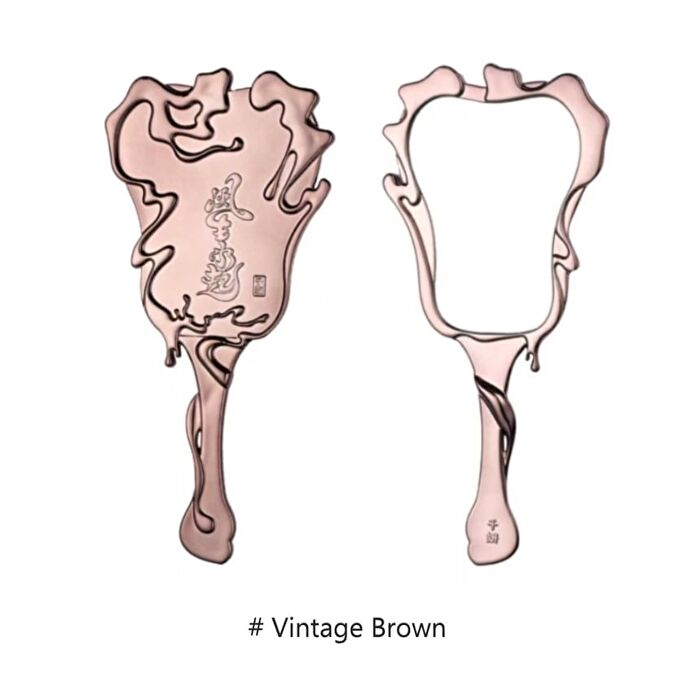 Flowing Vitality Handheld Mirror - 2 Colors - #Vintage Brown - 1 pc
