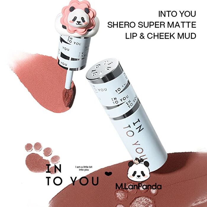 Into You M Lan Panda Shero Super Matte Lip Mud - 4 Colors - #MLE01 Fluffy Apricot - 2g