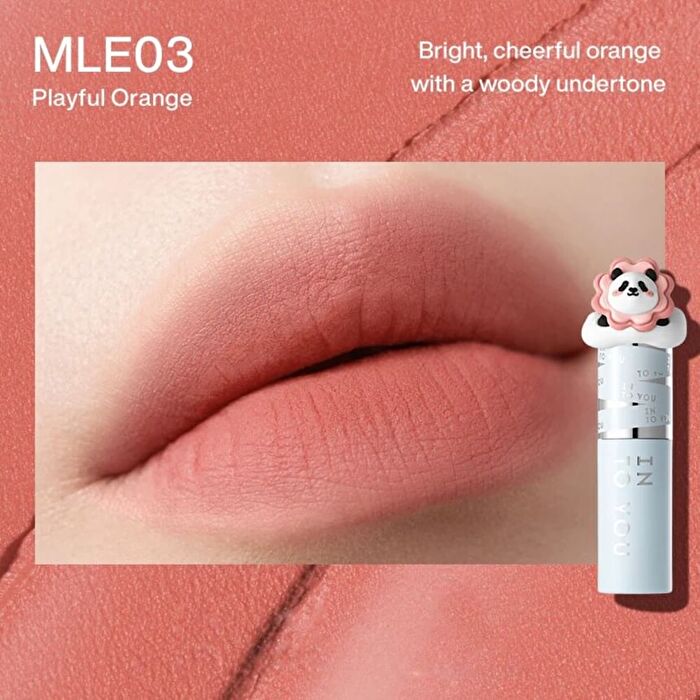 Into You M Lan Panda Shero Super Matte Lip Mud - 4 Colors - #MLE03 Playful Orange - 2g