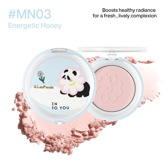 Into You M Lan Panda Mini Pressed Powder - 3 Shades - #MN03 Energetic Honey - 3.5g