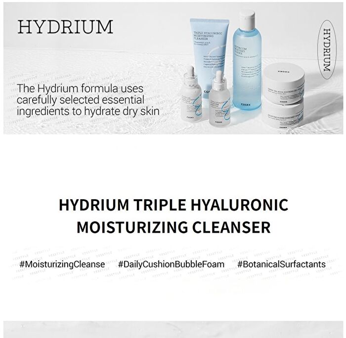 Cosrx Hydrium Triple Hyaluronic Moisturizing Cleanser Mini - 50ml