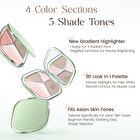 Focallure 4-Color Highlighter Contour Palette - 3 Types - #BR02 Strawberry Latte - 15.5g