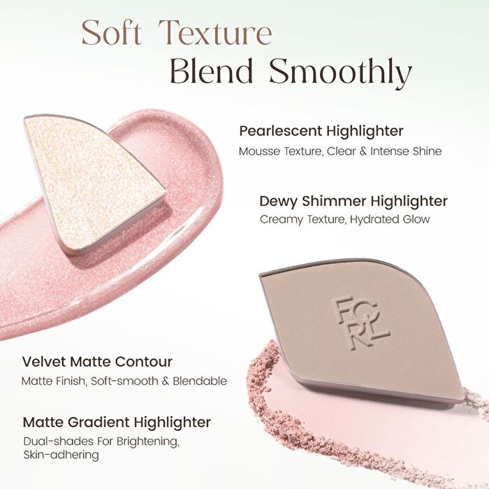 Focallure 4-Color Highlighter Contour Palette - 3 Types - #BR02 Strawberry Latte - 15.5g