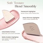 Focallure 4-Color Highlighter Contour Palette - 3 Types - #BR02 Strawberry Latte - 15.5g