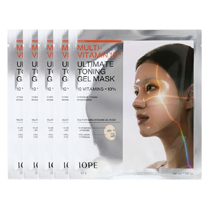 Iope Multi-Vitamin 10% Ultimate Toning Gel Mask Set - 30g x 5 sheets