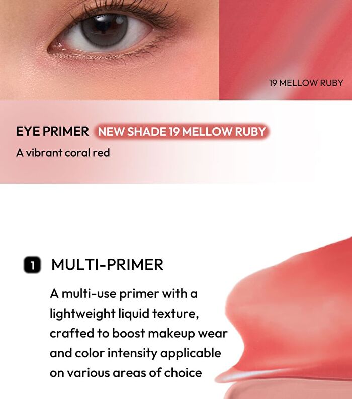 Javin De Seoul Wink Eye Shade Primer - 19 Colors - #04 Deep Coral