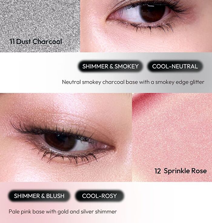 Javin De Seoul Wink Eye Shimmer Light - 13 Colors - #11 Dusk Charcoal