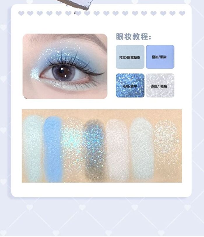 Gogo Tales Handy Girlish Heart 7-color Eyeshadow Palette - 4 Types - #G04