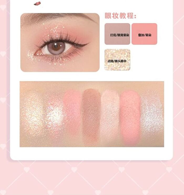 Gogo Tales Handy Girlish Heart 7-color Eyeshadow Palette - 4 Types - #G04