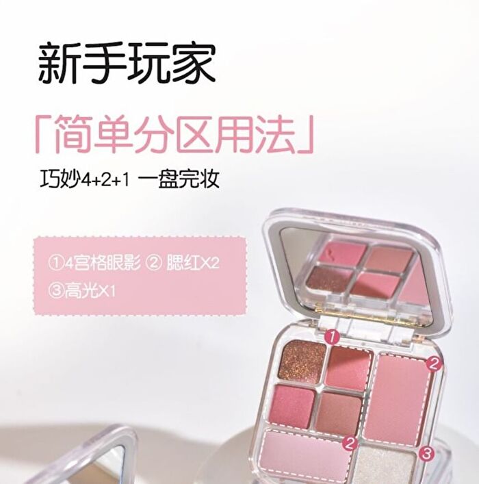 Gogo Tales Handy Girlish Heart 7-color Eyeshadow Palette - 4 Types - #G04