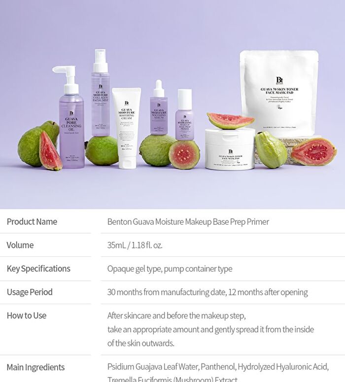 Guava Hydrating Makeup Base Prep Primer - 35ml