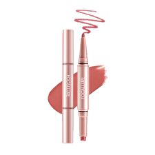 2 in 1 Double-Ended Lip Liner Pencil - 6 Colors - #NU02 Mocha