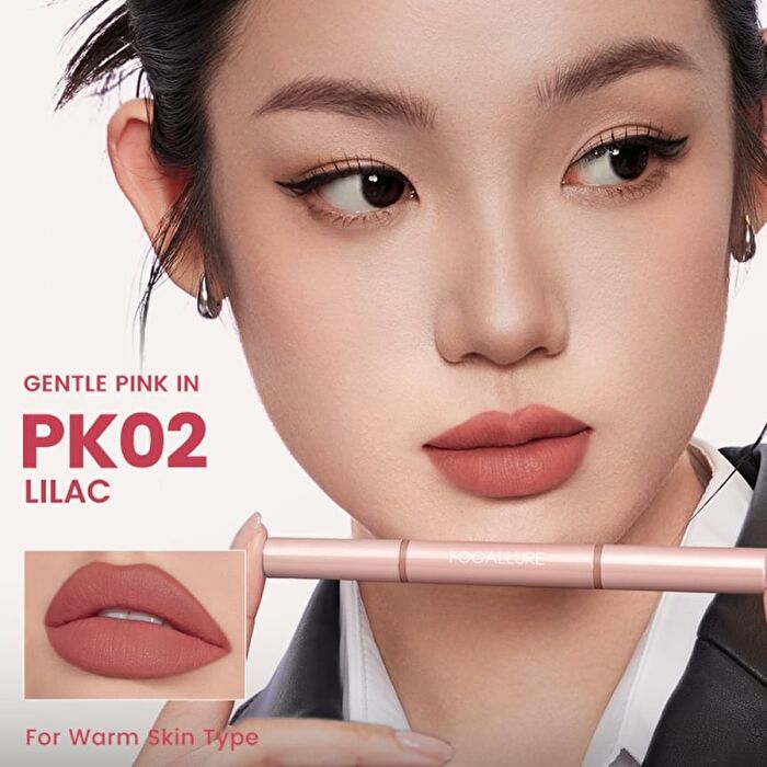 2 in 1 Double-Ended Lip Liner Pencil - 6 Colors - #NU03 Latte