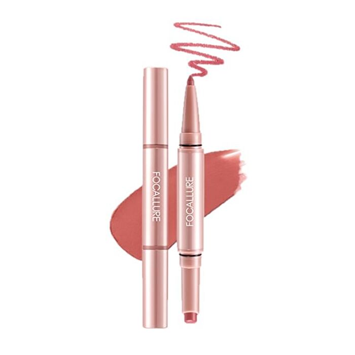2 in 1 Double-Ended Lip Liner Pencil - 6 Colors - #NU03 Latte