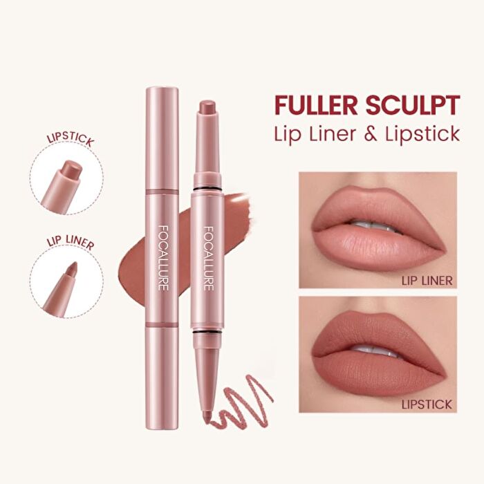 2 in 1 Double-Ended Lip Liner Pencil - 6 Colors - #PK02 Lilac