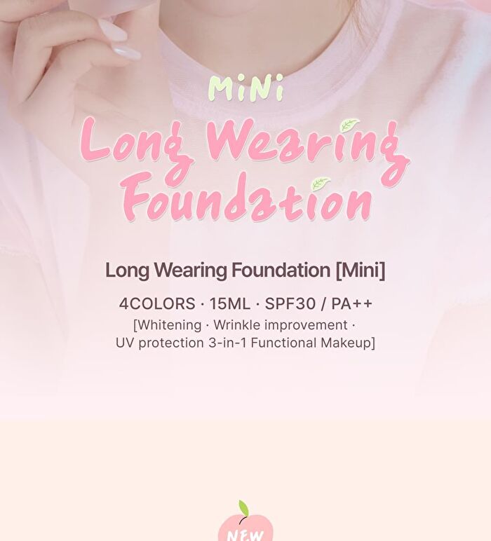 Long Wearing Foundation Mini - 4 Colors - #20 Peach