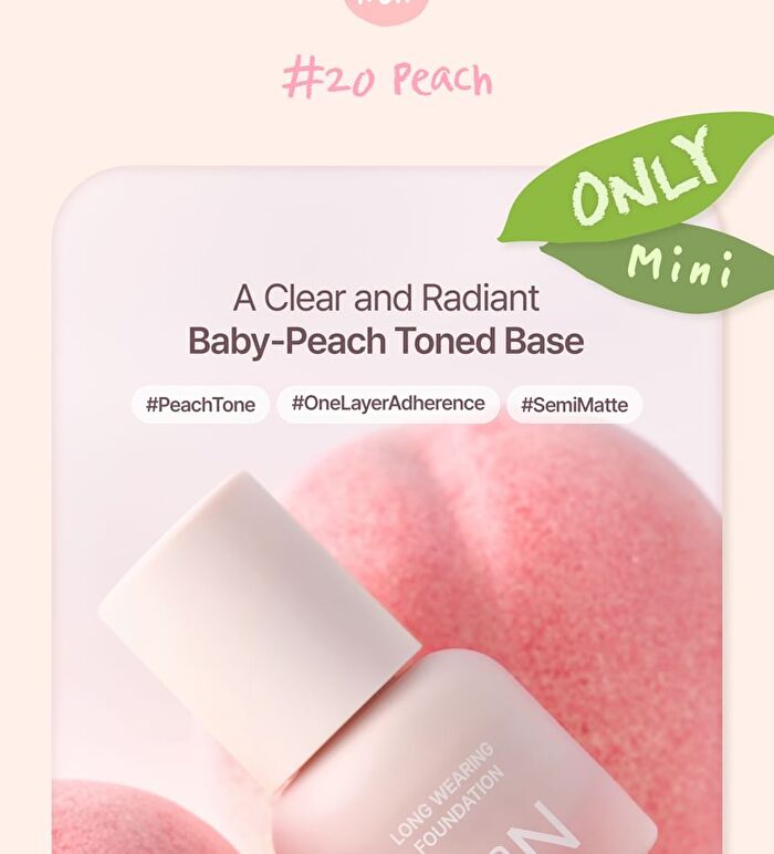 Long Wearing Foundation Mini - 4 Colors - #20 Peach