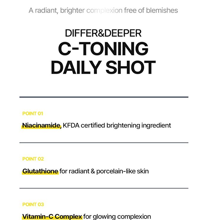 Differ & Deeper C-Toning Daily Shot Starter Pack - 2.5ml x 2 pcs