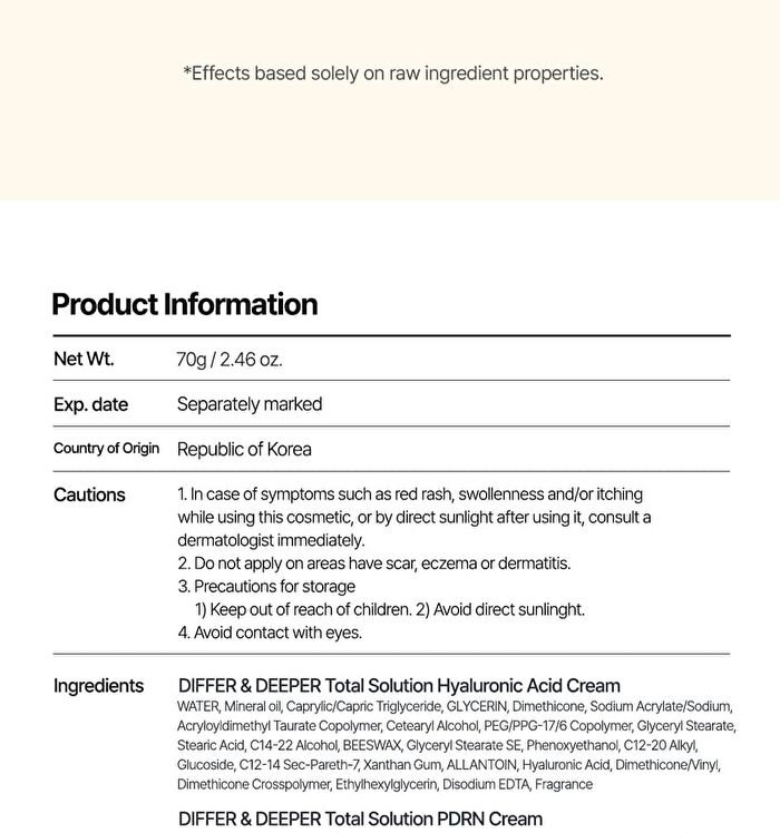 Differ & Deeper Total Solution Glutathione Cream - 70g