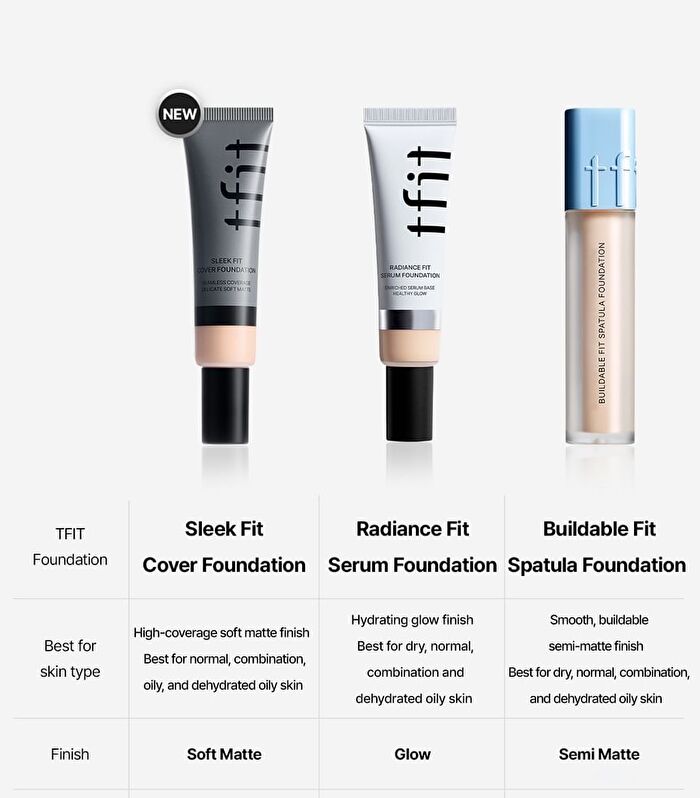 Tfit Sleek Fit Cover Foundation - 30 Colors - N01 Linen