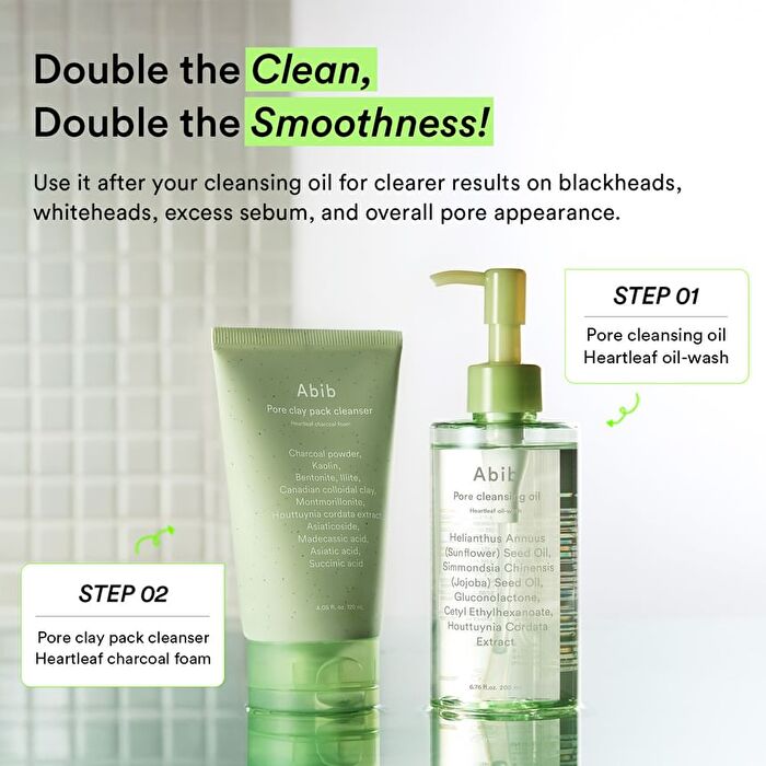 Pore Clay Pack Cleanser Heartleaf Charcoal Foam - 120ml
