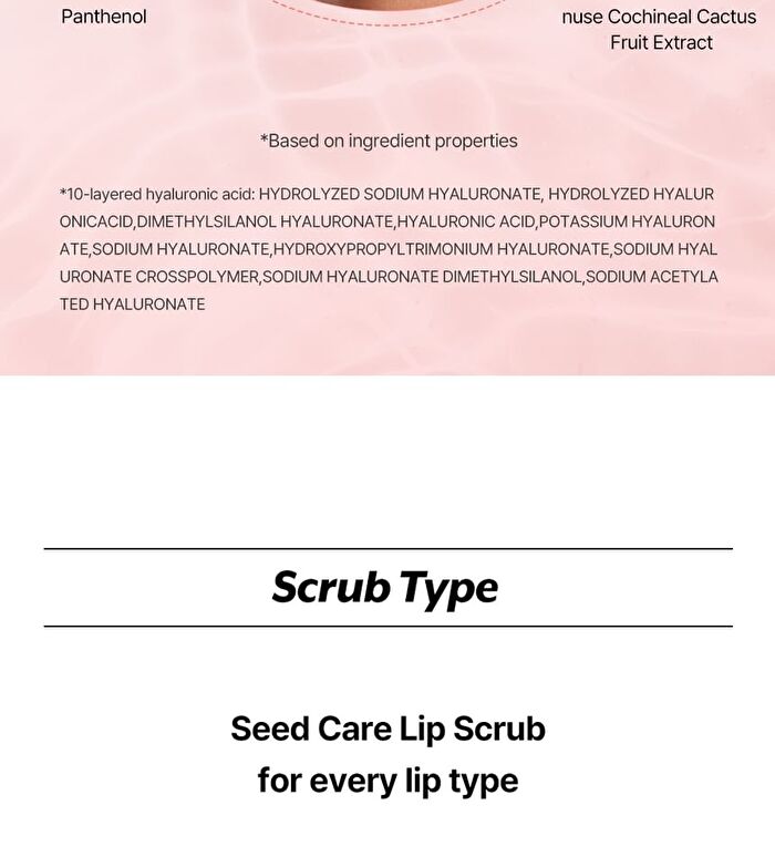 Seed Care Lip Scrub - 4 Types - #02 Grapefruit Fizz