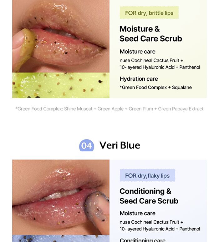 Seed Care Lip Scrub - 4 Types - #02 Grapefruit Fizz