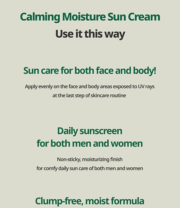Heartleaf Calming Moisture Sun Cream Mini - 25ml