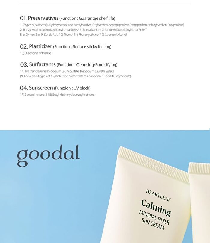 Heartleaf Calming Mineral Filter Sun Cream Mini - 25ml
