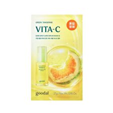 Goodal Green Tangerine Vita C Dark Spot Care Serum Mask Alpha - 2025 Version - 27g x 1 sheet