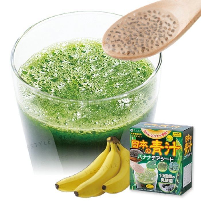 Fine Japan Japanese Green + Chia Seeds Powder - Banana Flavor - 40 sticks
