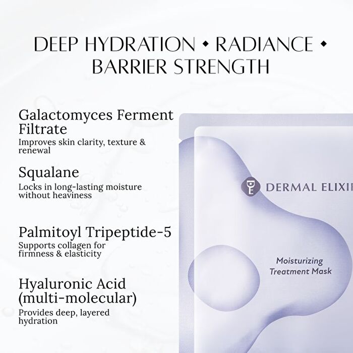 Moisturizing Treatment Sheet Mask Set - 25ml x 4 sheets