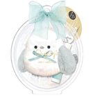 Long Tailed Tit Lip Balm With Mint Blue Plush Keychain - 1 set