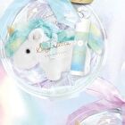 Shobido Unicorn Lip Balm with Mint Blue Plush Keychain - 1 set