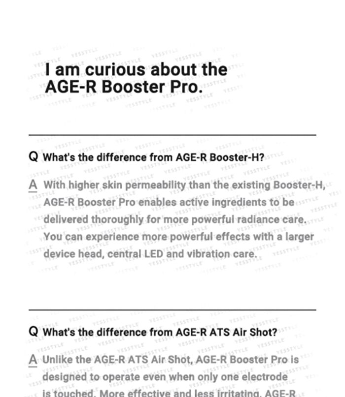 AGE-R Booster Pro Yellow Edition - 1 Set (English Version)