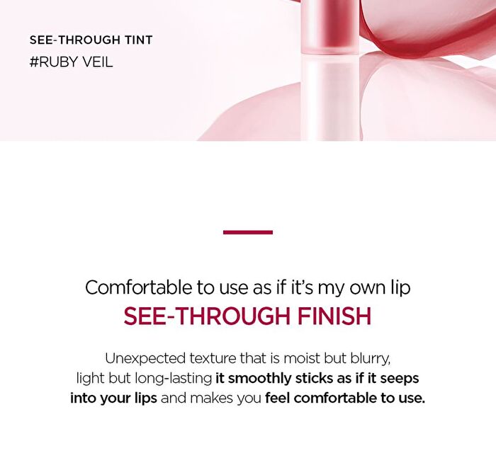Jung Saem Mool Lip-Pression See-Through Tint - 2 Colors - Muhly Robe