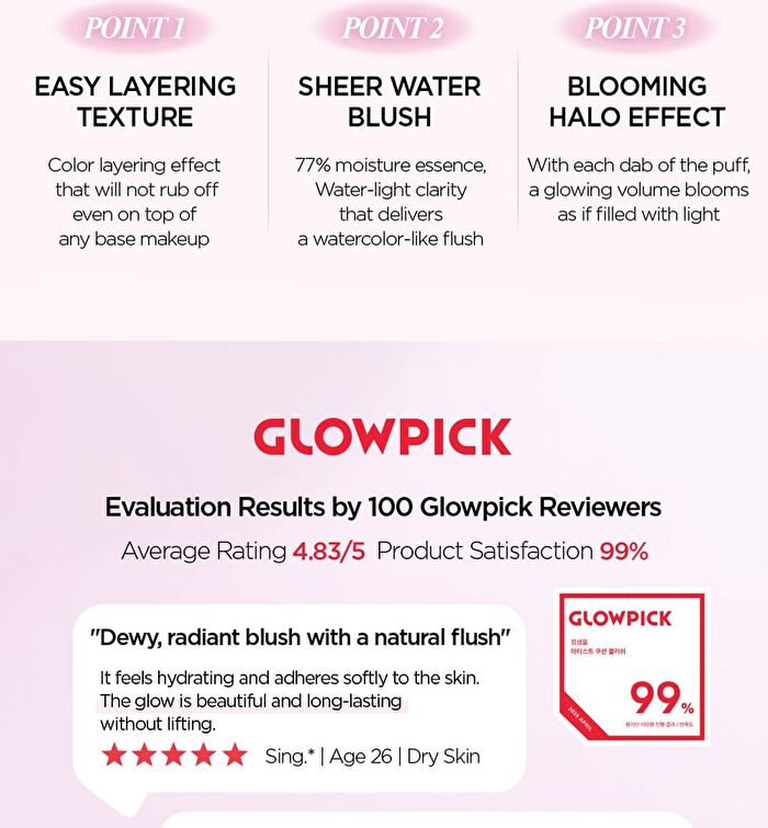 Jung Saem Mool Artist Cushion Blush - 10 Colors - Dewy Coral