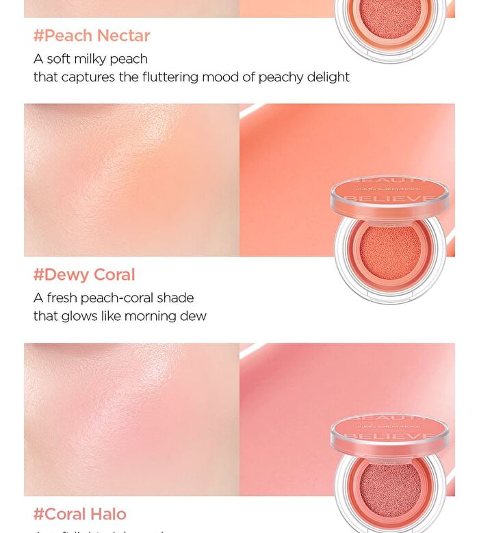 Jung Saem Mool Artist Cushion Blush - 10 Colors - Coral Halo