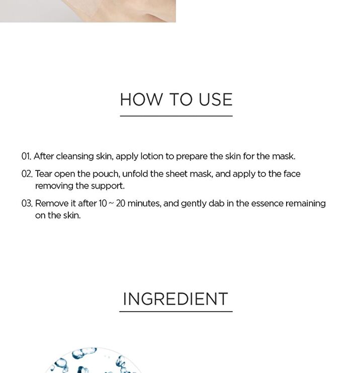Jung Saem Mool Essential Mool Cream Light Mask Set - 28g x 5 sheets