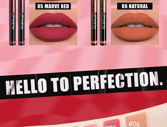 Waterproof Lip Liner - 6 Colors - #01 Ruby Red - 0.6ml