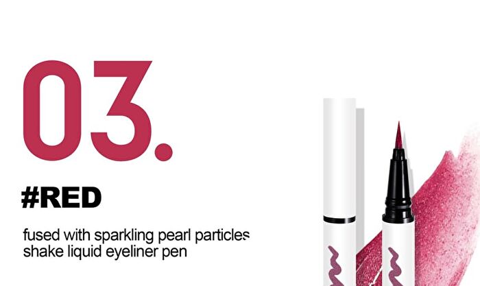 Micro-Fine Metallic Liquid Eyeliner  - 6 Colors - 001# Pearly White - 0.7g