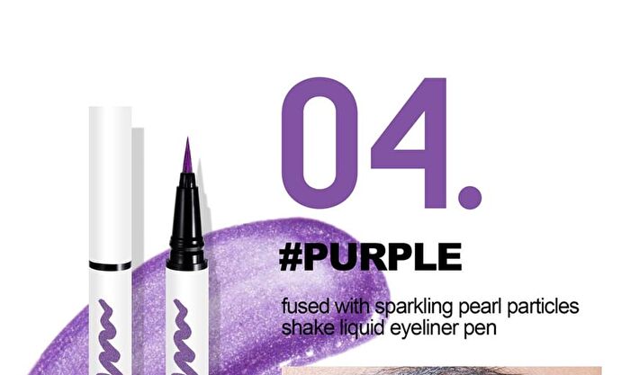 Micro-Fine Metallic Liquid Eyeliner  - 6 Colors - 001# Pearly White - 0.7g