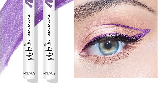 Micro-Fine Metallic Liquid Eyeliner  - 6 Colors - 001# Pearly White - 0.7g